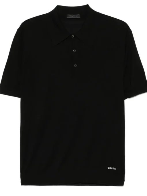 PRADA Polo shirt with logo embroidery