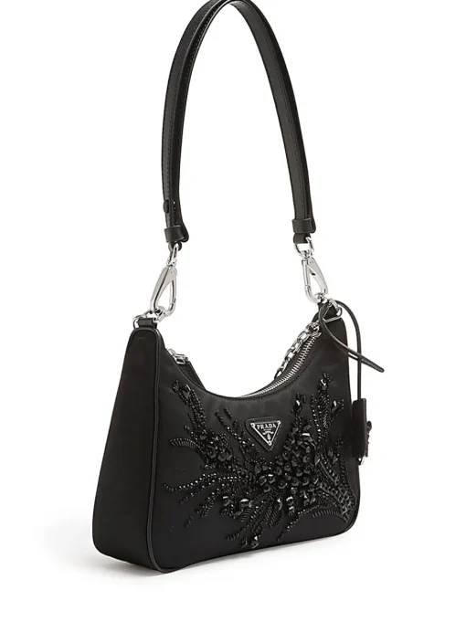 PRADA Re-Edition mini bag in Re-Nylon with embroidery
