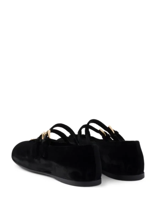 PRADA Velvet effect ballet flats