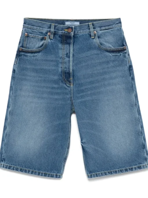 PRADA Denim shorts with patch