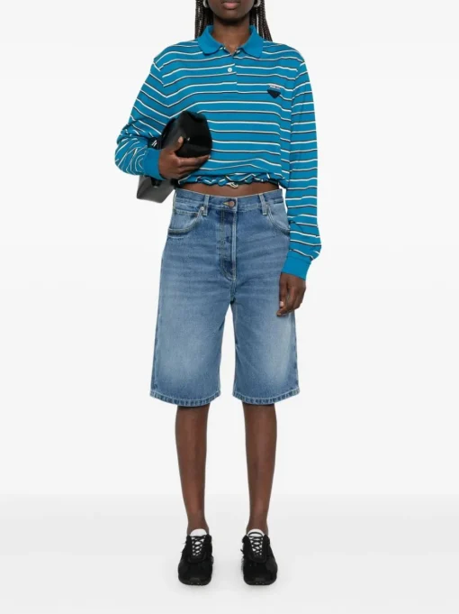 PRADA Denim shorts with patch