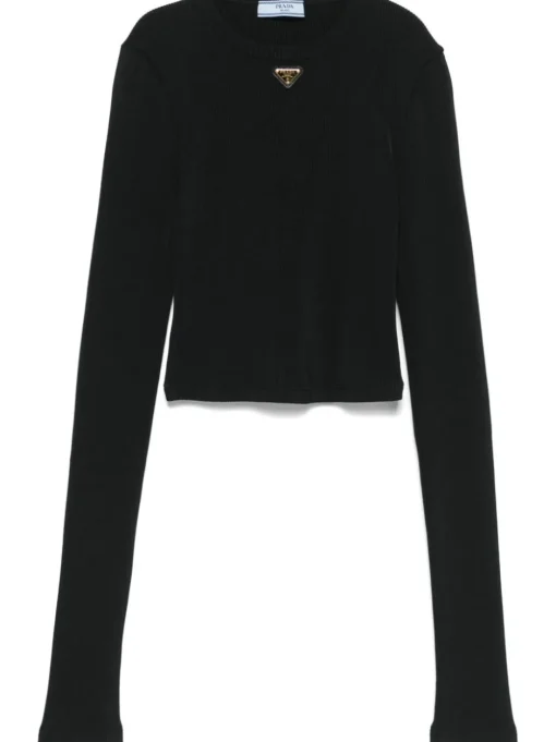 PRADA enamel-logo T-shirt