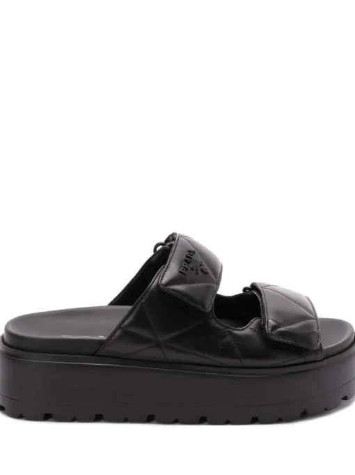 PRADA padded leather mules