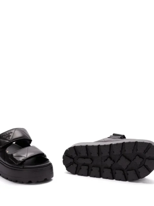 PRADA padded leather mules