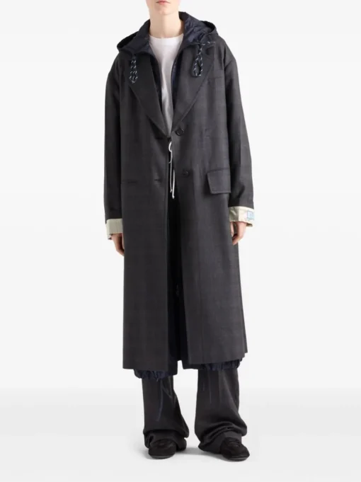 PRADA Single-breasted wool coat