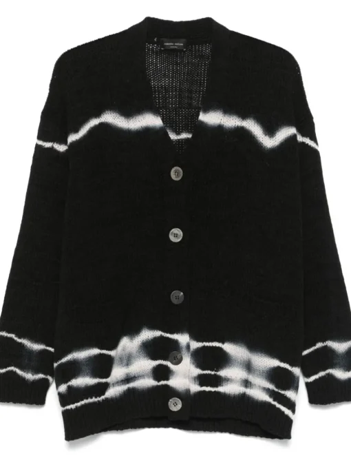 ROBERTO COLLINA Cardigan with tie-dye pattern