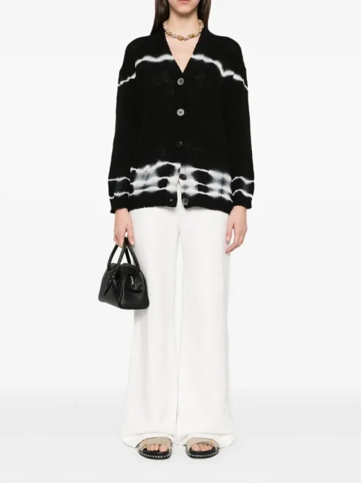 ROBERTO COLLINA Cardigan with tie-dye pattern