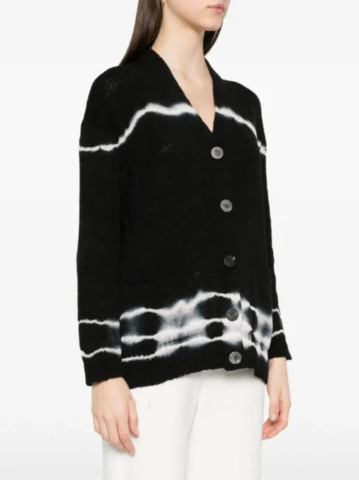 ROBERTO COLLINA Cardigan with tie-dye pattern