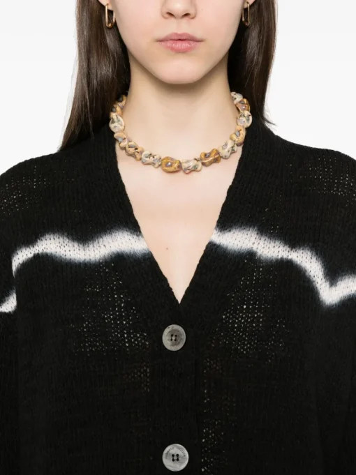 ROBERTO COLLINA Cardigan with tie-dye pattern