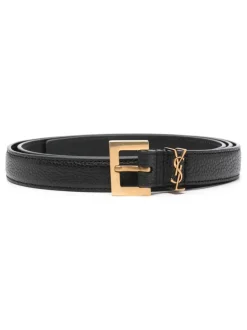 SAINT LAURENT Cassandre leather belt