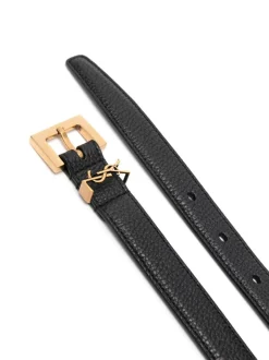 SAINT LAURENT Cassandre leather belt