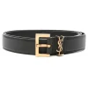 SAINT LAURENT Cassandre slim leather belt