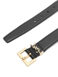 SAINT LAURENT Cassandre slim leather belt