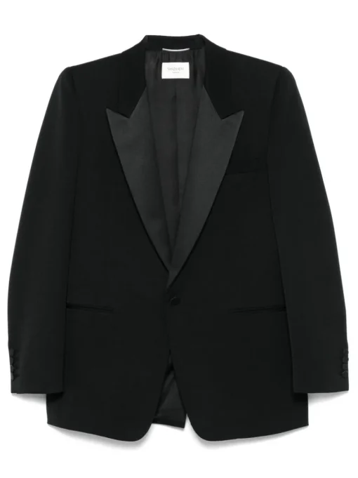 SAINT LAURENT Grain de poudre wool blazer