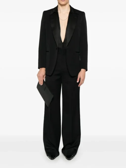 SAINT LAURENT Grain de poudre wool blazer
