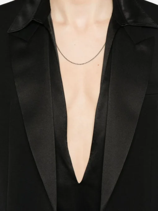 SAINT LAURENT Grain de poudre wool blazer