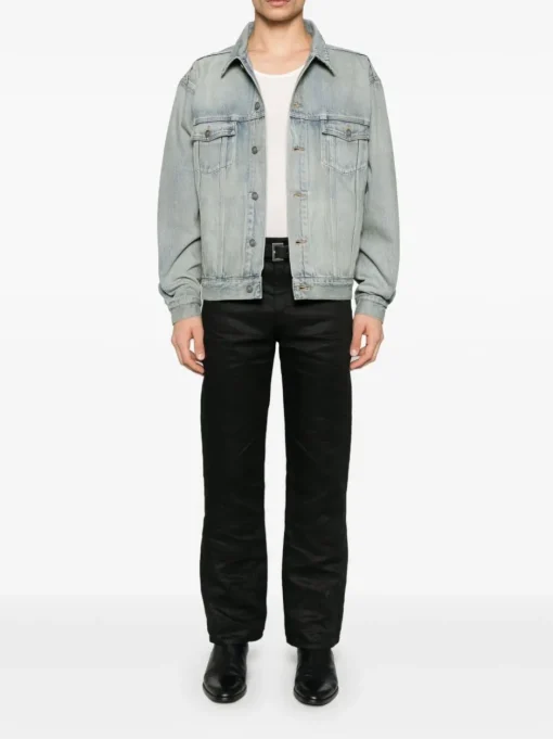 SAINT LAURENT Loose fit denim jacket