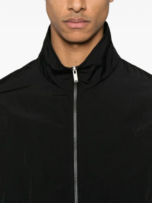 SAINT LAURENT , wrinkled effect nylon blouson