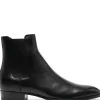 SAINT LAURENT Wyatt leather Chelsea boots.
