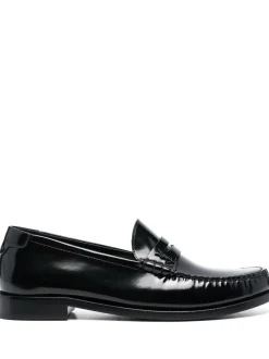 SAINT LAURENT Le Loafer shiny leather moccasins