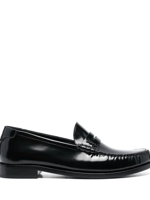 SAINT LAURENT Le Loafer shiny leather moccasins