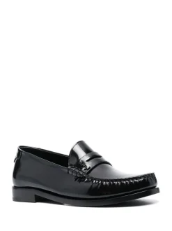 SAINT LAURENT Le Loafer shiny leather moccasins