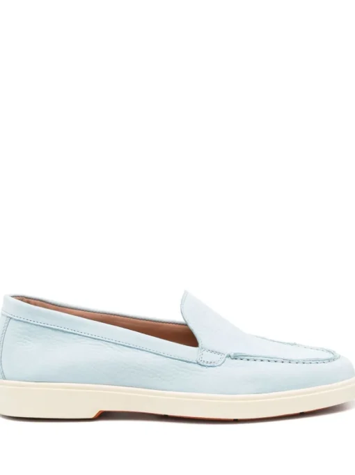SANTONI leather moccasins