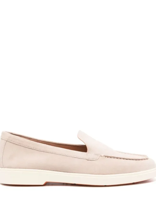 SANTONI leather moccasins