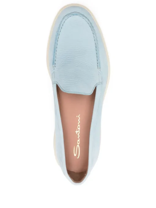 SANTONI leather moccasins