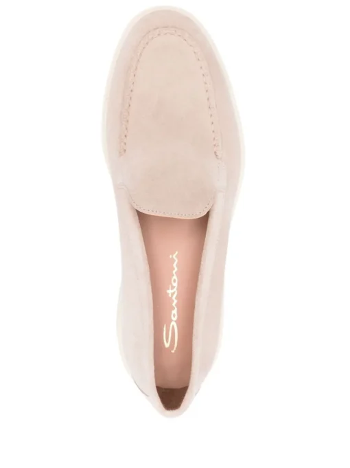 SANTONI leather moccasins