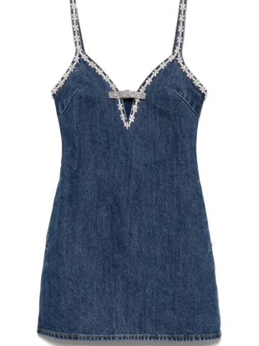 SELF PORTRAIT Self-Portrait Short denim dress