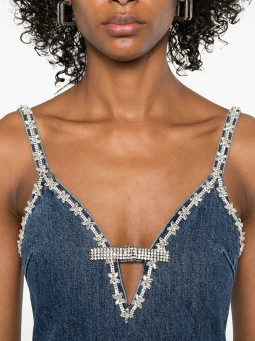 SELF PORTRAIT Self-Portrait Short denim dress