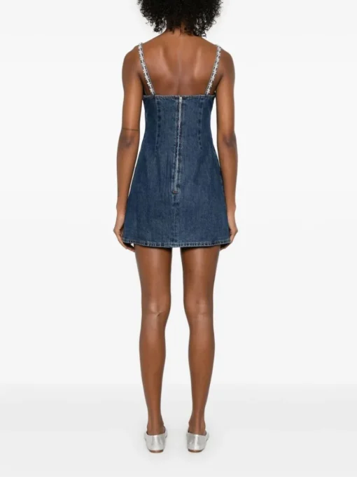 SELF PORTRAIT Self-Portrait Short denim dress