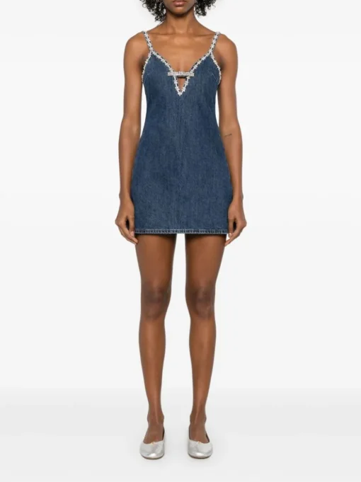 SELF PORTRAIT Self-Portrait Short denim dress