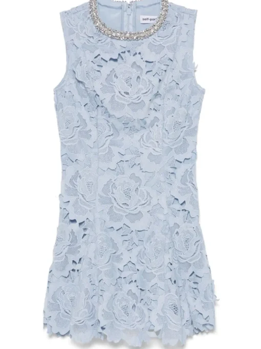 SELF PORTRAIT Self-Portrait Short dress with floral lace