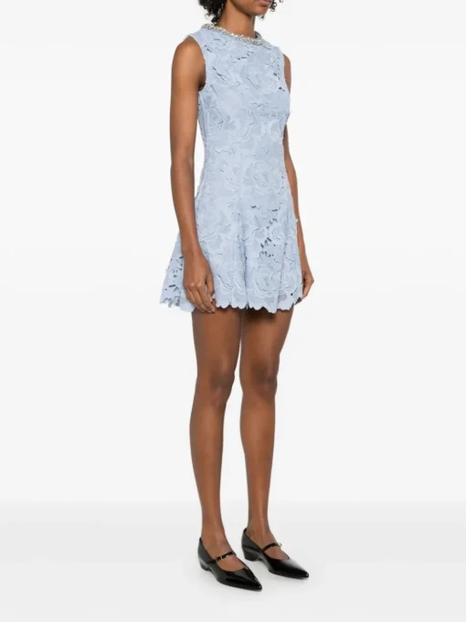 SELF PORTRAIT Self-Portrait Short dress with floral lace