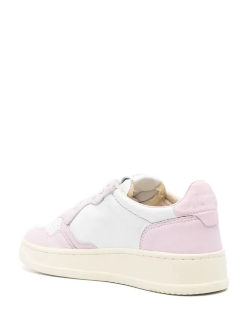 AUTRY SNEAKERS MEDALIST LOW IN PELLE BICOLORE BIANCO E ROSA