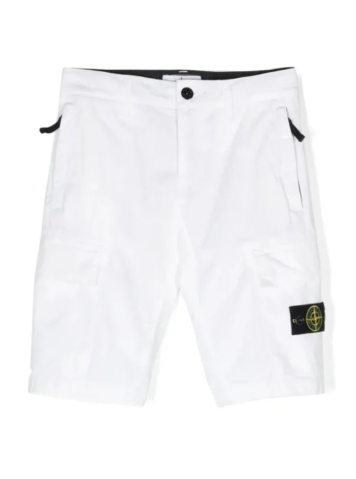 Kids/BOY STONE ISLAND KIDS Stone Island Junior Cargo corti con applicazione Compass