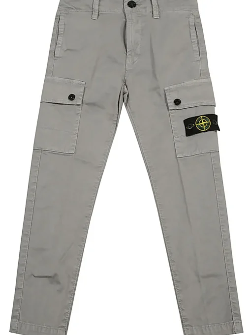 Kids/BOY STONE ISLAND KIDS Stone Island Junior Pantaloni cargo con stemma della bussola