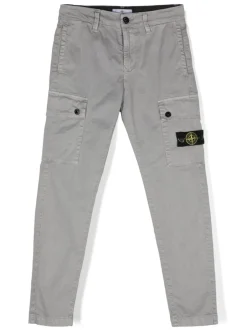Kids/BOY STONE ISLAND KIDS Stone Island Junior Pantaloni cargo con stemma della bussola