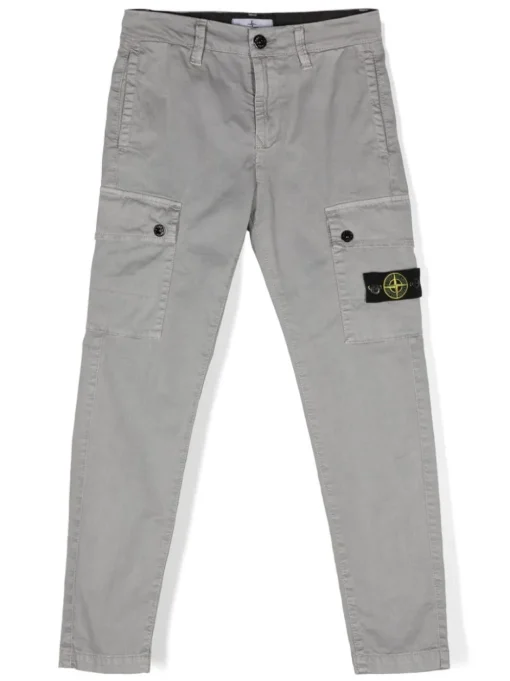 Kids/BOY STONE ISLAND KIDS Stone Island Junior Pantaloni cargo con stemma della bussola