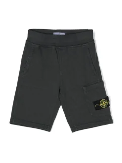 Kids/BOY STONE ISLAND KIDS Stone Island Junior Shorts con applicazione Compass