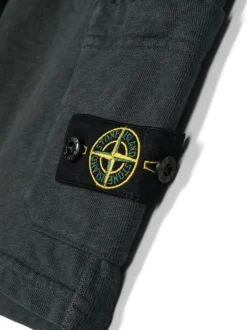 Kids/BOY STONE ISLAND KIDS Stone Island Junior Shorts con applicazione Compass