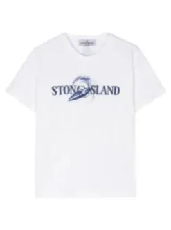 Kids/BOY STONE ISLAND KIDS Stone Island Junior T-shirt con applicazione