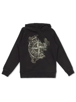 Kids/BOY STONE ISLAND KIDS Stone Island JuniorSweatshirt with Compass print and hood