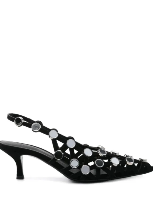 THE ATTICO Grid pumps with 50mm back strap