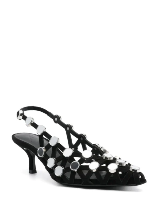 THE ATTICO Grid pumps with 50mm back strap
