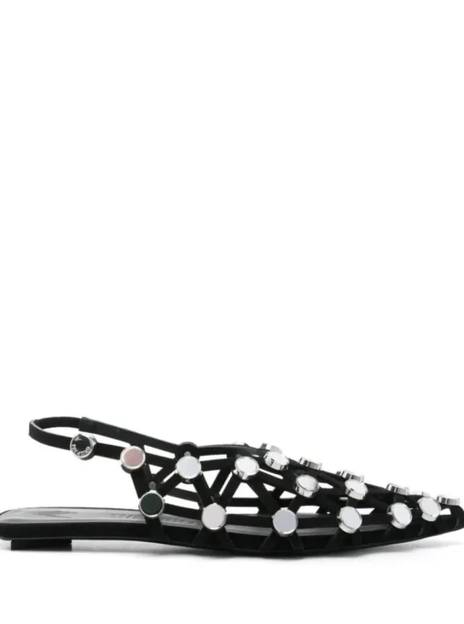 THE ATTICO Grid sandals with back strap