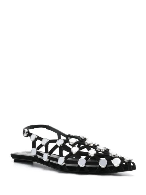 THE ATTICO Grid sandals with back strap
