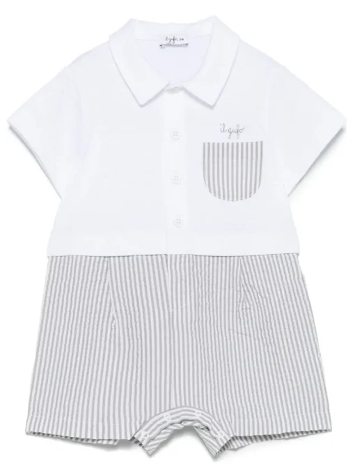 Kids/BOY IL GUFO The Owl Striped onesie
